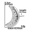 Moon Stainless Steel Stud Earrings for Women VJ0949-9-1