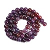 Natural Gemstone Ruby Round Beads Strands G-O017-7mm-06-5