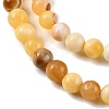 Natural Yellow Jade Beads Strands G-F591-17-6MM-5