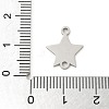 201 Stainless Steel Laser Cut Connector Charms STAS-R133-02P-13-3