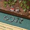 3 Pairs 3 Styles Christmas 304 Stainless Steel Hoop & Stud Earring Sets for Women EJEW-K279-16P-03-3