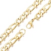 Men's 201 Stainless Steel Figaro Chains Necklace NJEW-N050-A08-7-45G-2