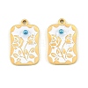 304 Stainless Steel Enamel Pendants STAS-H251-03A-03-1
