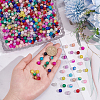   875Pcs 35 Colors Spray Painted Transparent Crackle Glass Beads CCG-PH0001-09-3