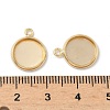 Flat Round Brass Pendant Cabochon Settings KK-K414-14C-G-3