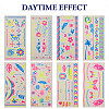 8 Sheets 8 Style Creative Fluorescent Arm Removable Temporary Tattoos Paper Stickers STIC-TA0002-02-1