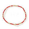 Glass Seed Beads & CCB Beads Stretch Bracelets TB4137-30-1