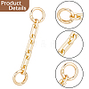 3Pcs 3 Styles Alloy Rectangle Link Bag Extender Chains PURS-BBC0001-06-7