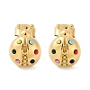 304 Stainless Steel Rhinestone Stud Earrings EJEW-G423-19G-3