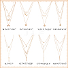 ANATTASOUL 8Pcs 8 Style Alloy Cable Chains 3 Layer Necklaces Set NJEW-AN0001-01-2