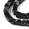 Natural Larvikite Beads Strands G-T139-8x8-25A-3