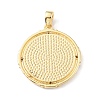 Brass Micro Pave Cubic Zirconia Pendants KK-P233-07G-2