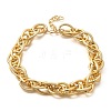 Punk Hiphop Styles Alloy Rope Chain Necklaces for Men NJEW-K391-01G-4