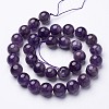 15 inch Round Natural Amethyst Beads Strands X-GSR12mmC062-4