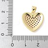 Brass Micro Pave Cubic Zirconia Pendants KK-K298-15F-G-3