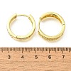 Brass Clear Cubic Zirconia Hoop Earrings EJEW-M047-23G-5