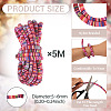 5M Ethnic Style Nylon Braided Round Cords OCOR-TA0003-21C-4