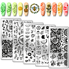 Stainless Steel DIY Nail Art Templates MRMJ-WH0098-013-1