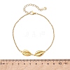 3Pcs 3 Styles Summer Beach 304 Stainless Steel Shell Shape Link Anklets for Women AJEW-AN00766-4