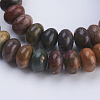 Natural Polychrome Jasper/Picasso Stone/Picasso Jasper Beads Strands X-G-P354-03-8x5mm-3