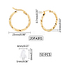 Unicraftale 201 Stainless Steel Hoop Earrings EJEW-UN0001-32-4