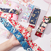 12 Yards 12 Colors Japanese Kimono Style Floral Cotton Ribbon OCOR-GF0001-70-5