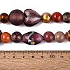 Handmade Foil Glass with Gold Sand Lampwork Beads Strands FOIL-Q002-08E-4