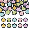 50Pcs 5 Colors Sakura Opaque Resin Cabochons CRES-TA0001-74-2