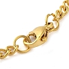 304 Stainlessa Steel Curb Chain Pendant Necklaces NJEW-H034-03G-3