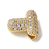 Brass Micro Pave Cubic Zirconia Beads KK-P290-61G-T-2