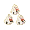 Alloy Enamel Pendants ENAM-G212-21G-01-3