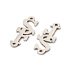 201 Stainless Steel Connector Charms STAS-D380-02P-2