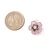 Handmade Glass Seed Beaded Sakura Pendants PALLOY-MZ00763-01-2