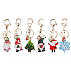 Christmas Theme Printed Acrylic Pendants Keychain KEYC-JKC00887-1