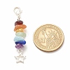 Chakra Theme Natural Gemstone Pendant Decorations X1-HJEW-JM00645-03-4