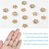 DICOSMETIC 20Pcs 2 Style Brass Micro Pave Clear Cubic Zirconia Fancy Bead Caps KK-DC0001-53-4