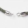 Nylon Twisted Cord Bracelet Making MAK-K006-03P-2