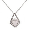 201 Stainless Steel Macrame Pouch Empty Stone Holder for Pendant Necklaces Making NJEW-JN04450-02-3
