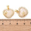 Brass Micro Pave Clear Cubic Zirconia Pendants KK-A304-26G-3