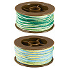 2 Rolls 2 Colors Segment Dyed Round Polyester Twisted Cords OCOR-TA0003-59A-1