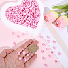 500Pcs UV Plating Opaque Acrylic Beads MACR-PA0001-47A-3