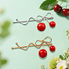 8Pcs 2 Colors Alloy & Plastic Hair Bobby Pin PHAR-HY0001-05-4