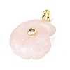 Natural Rose Quartz Carved Pendants G-C282-01K-2