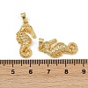 Brass Micro Pave Cubic Zirconia Pendants KK-C093-14G-3