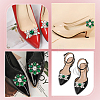 WADORN 4Pcs 2 Styles Flower Brass Rhinestone Shoe Decorations AJEW-WR0002-42A-6