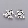 Tibetan Style Puppy Pendants X-TIBEP-R166-AS-LF-1