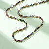 3MM 304 Stainless Steel Rhinestone Cup Chain Necklaces for Women NJEW-G175-01G-01-2