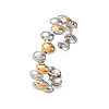 304 Stainless Steel Double Color Cuff Rings RJEW-S635-01GP-S-1