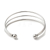 Non-Tarnish Ion Plating(IP) 304 Stainless Steel Open Cuff Bangles BJEW-Z071-04P-3