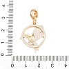 Alloy Crystal Rhinestone European Dangle Charms AL-CBAC2D3-05G-3